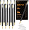 Gel Pens, 0.5mm Black Ink Fine Point Smooth Writing Pens, Pack of 10, Bulk Ink Gel Pen for Office/School Supplies