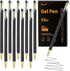 Gel Pens, 0.5mm Black Ink Fine Point Smooth Writing Pens, Pack of 10, Bulk Ink Gel Pen for Office/School Supplies