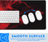Large Extended Mouse Pad Red Smoke Rose Desk Mat, Big Desk Pad with Thick Stitched Edges for Home Office or Gaming,