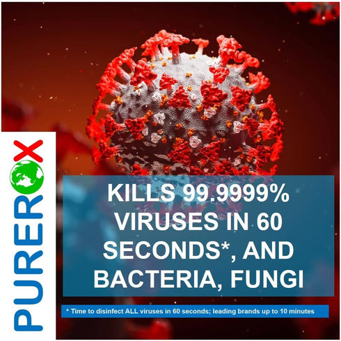 disinfectant (16oz, 3pk) Eliminate 99.99% viruses, bacteria, and fungi, PUREROX Hypochlorous HOCL