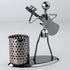 Metal Art Pen Pencil Holder, Musician Design, Home Office Desk Organizer