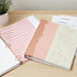 Y YOMA Rose Gold 3 Ring Binders for Letter Size, 1 inch 3-Ring Cardboard Decorative Recipe Binder, 2 Pack