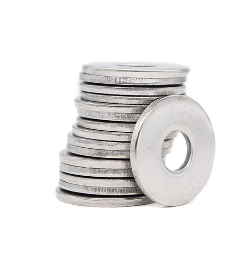binifiMux 50pcs M6 Flat Washers, 304 Stainless Steel, 18-8, Plain Finish (OD=18mm, 1.5mm Thickness)