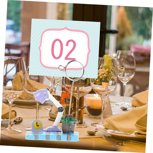 Microlandschaft Memo Clip Photo Holder Stand Unique Table Lamp for Notes and Messages Decoration for Home Office