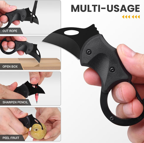 Small Pocket Knife for Men, Self Defense Keychain Box Cutter with 1.34inch Stainless Steel Blade, Mini Folding Knives