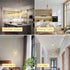 1-Light 4.92ft E26 Bulbs Gold Pendant Light Kit Mini Pendant Lights Cord Adjustable Ceramic Metal Hanging Ceiling