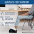 Everlasting Comfort Ergonomic Memory Foam Foot Rest, Teardrop Shaped Under Desk, 17 x 5 x 10 Inch (Black)