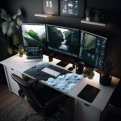 Gaming Mouse Pad, EDGFRTOIO XXL Large 31.5x15.7 inch Computer Desk Mat with Non-Slip Rubber Base