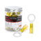 HKS 50 PCS Yellow Ring Terminals, 1/2" 12-10 AWG Electrical Connectors, Heat Shrink Wire Connector Kit