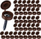 HNYYZL Plastic Hinged Covers, Snap Washer Caps - Brown, 100 Pcs - Shutter