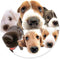 Round Mouse Pad with Dog Design, Customized Non-Slip Rubber Gaming Mouse Pad for Office Work