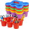 Joyibay 6 Pcs Classroom Caddy Organizer, Desktop Plastic Caddy, Drink Holder with