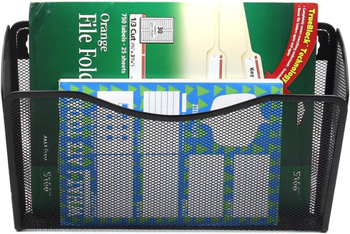 EASEPRES Mesh 3 Pockets Vertical Hanging File Organizer Wall File Holder Rack