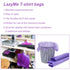 LazyMe T Shirt Bags, Plastic Grocery Bags with Handles for Shopping, 12x20 Inch (Purple, 50pcs)