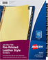Avery Jan-Dec Dividers, 12-Tab Set, Pre-Printed Black Leather Tabs for 3 Ring Binders (11351)