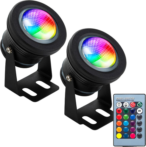 12Vmonster Color Changing RGB IP68 LED Outdoor Spot Light 12V 10W Waterproof