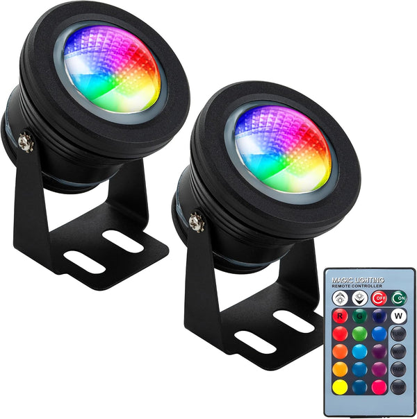 12Vmonster Color Changing RGB IP68 LED Outdoor Spot Light 12V 10W Waterproof