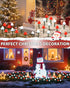 OZS 2PK 32LED 55FT 8 Red and White Christmas Decorations Mushroom Solar Lights, Christmas Lights Outdoor with Lighting