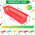 Pencil Basket Tray,24 Pack Plastic Classroom Pencil Organizer Basket,Small Pencil Holder Trays,Colorful Crayon Basket for Classroom Home Office Storage,Organization,9.3" L x 2.2" W x 2.4" H