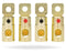InstallGear 1/0 AWG Gauge Gold Ring Set Screw Battery Ring Terminals - 1/0 Ring Terminal (4 Pack)