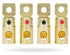 InstallGear 1/0 AWG Gauge Gold Ring Set Screw Battery Ring Terminals - 1/0 Ring Terminal (4 Pack)