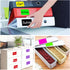 Well Tile 2" x 3" Black Rectangle Color Coding Labels, Permanent Adhesive Write-On Surface - 250 Labels per Roll