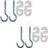 Lightingsky 15 E26 E27 Bulb 2-Prong (2, White-2 Pack) Feet Hanging Light Cord / Light Socket to US AC Power Cord