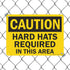 SmartSign "Caution - Hard Hats Required in This Area" Sign, 10" x 14" Plastic