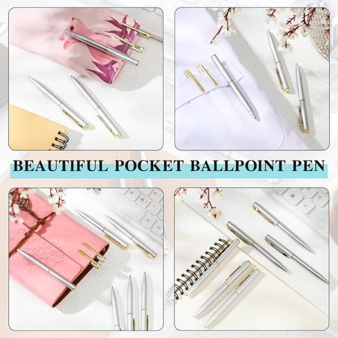 Teling 72 Pcs Small Ballpoint Pen Mini Pens Bulk, 4 Inch Short Tiny Pen for Notebook Pockets Signature Notepads