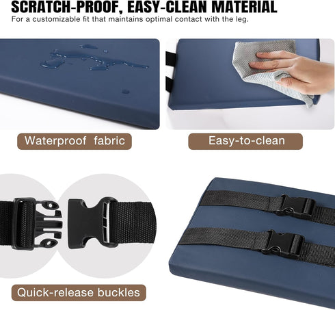 Vizava 16" Set, Wheelchair Leg Rest Support Pad with Removable Faux Sheepskin Cover, All-Season Leg Rest Cushion