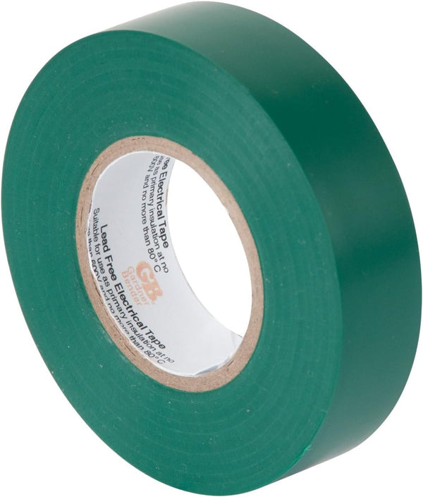 Gardner Bender GTG-667P Electrical Tape, ¾ in x 66 ft, Durable and Flame Retardant Green Tape