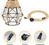 SoodMi Plug in Pendant Light, Industrial Hanging Light with Plug in Cord, Hemp Rope On/Off Switch Farmhouse Pendant