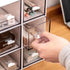 CertBuy 2 Pack Desk Organizer, Stackable Storage Drawers with 6 Compartments for Makeup Storage, White Plastic Desk