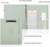 SKYDUE 3 Ring Binder with Clipboard, 1 Inch Linen Binder for 3 Hole Punch Letter Size Paper with 5 Dividers (Olive