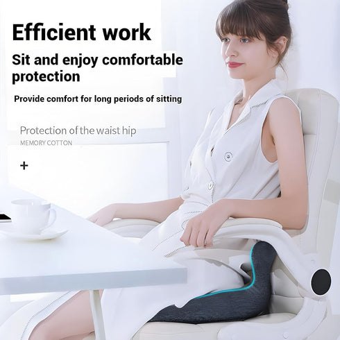 Ausakee Tailbone Seashell Memory Foam Seat Cushion -for Office Chair, Truck seat, Car Seat,Desk Chair, Airplane
