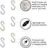 Millennial Essentials Mini S Hooks Connectors, 200pcs S Shaped Wire Hook Hangers for DIY Crafts, Jewelry, Key Chain.