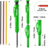 Hiboom 4 Pack Carpenter Pencils Set with 24 Refills, Mechanical Pencil with Built-in Sharpener for Woodworking