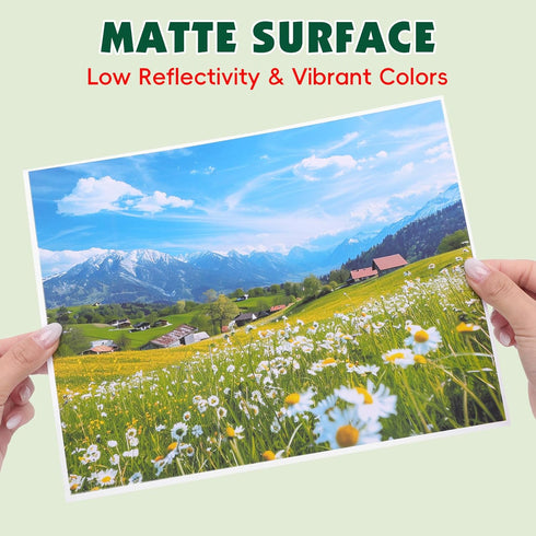 NUITPY 300 8.5in 11in Menus(200gsm 54lb) Sheets Matte Photo Paper, x Inkjet Photo Printer Paper, Picture Paper