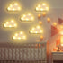6 (Clound-6pcs) clothmile Pcs LED Cloud Night Light Can Be Hung On The Wall Kids Room Room Light, Suitable for Birthday