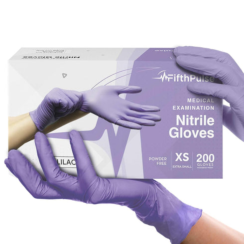 Lilac Nitrile Disposable Gloves - 200 Count - 3 Mil Nitrile Gloves