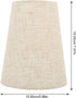 6X6X7 Inches E14 Bulb Linen Fabric Lampshade Beige Semi-Circle Heightened Design for Table and Pendant Lamp Decoration