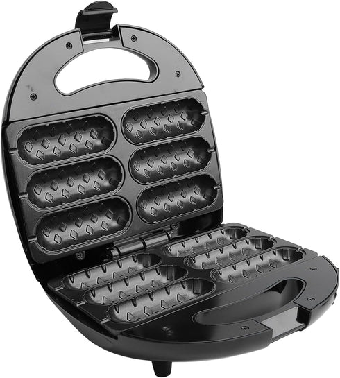 6 850W, Multipurpose Corn Hot Dog Maker, Multifunctional Snack Maker, NonStick Sausage Roll Maker with Quick, ABS