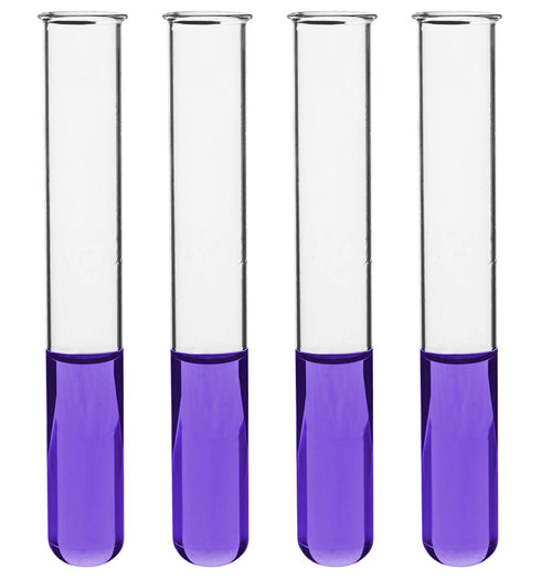 EISCO 48PK Test Tubes, 20ml, Borosilicate 3.3 Glass, 1.2mm Thick Walls, 5.9" Tall