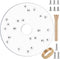 YAIRMIS 6-1/2" Router Base Plate, Clear Acrylic, Letter-Marked Holes, w/BrassCentering Pin &Brass Nut,