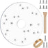 YAIRMIS 6-1/2" Router Base Plate, Clear Acrylic, Letter-Marked Holes, w/BrassCentering Pin &Brass Nut,