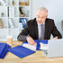 Patelai 48 Pcs Heavy Duty Plastic Folders with Pockets, 2 Pocket Folders with 3 Prongs and Fasteners, Blue for Office