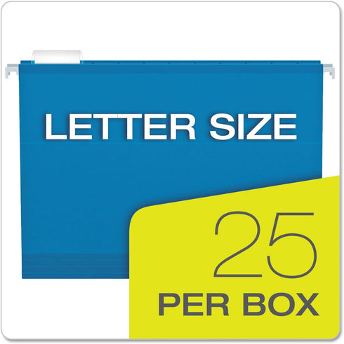 Pendaflex Extra Capacity Reinforced Hanging Folders, Blue, 04152X2 BLU