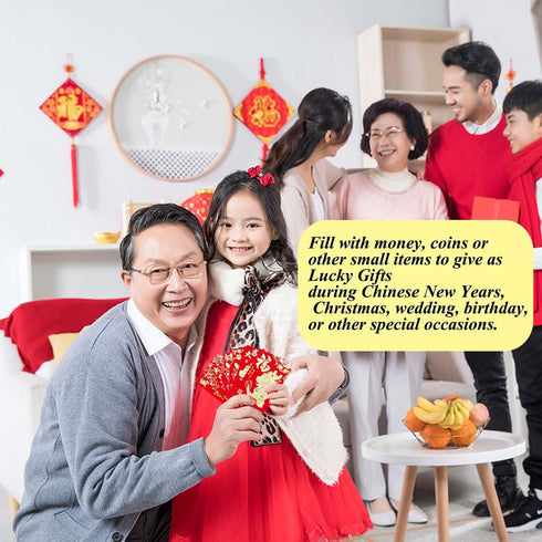 Red Envelopes Chinese New Year Envelopes Lucky Money Envelopes, Gift Money Envelopes 2024, Dragon Year Envelope Red Packets Hong Bao, Spring Festival, Birthday Wedding 36 Pcs Cartoon Colorful Medium by ETHOON