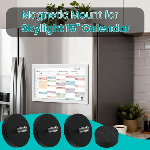Generic 15" 3 99 lbs Magnetic Mount for Skylight Calendar Rubber-Coated Neodymium Screws + Foam Pad | Holds Up to |