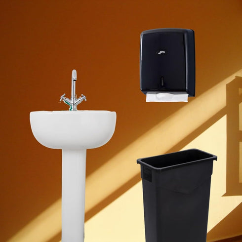 600 San Jamar Jofel Valor Z-fold Paper Towel Dispenser, Towel Dispenser for Bathroom, Napkins, Plastic, Black